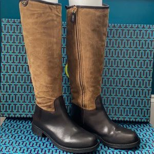 Tory Burch Kensington Shearling Riding Boots 7.5